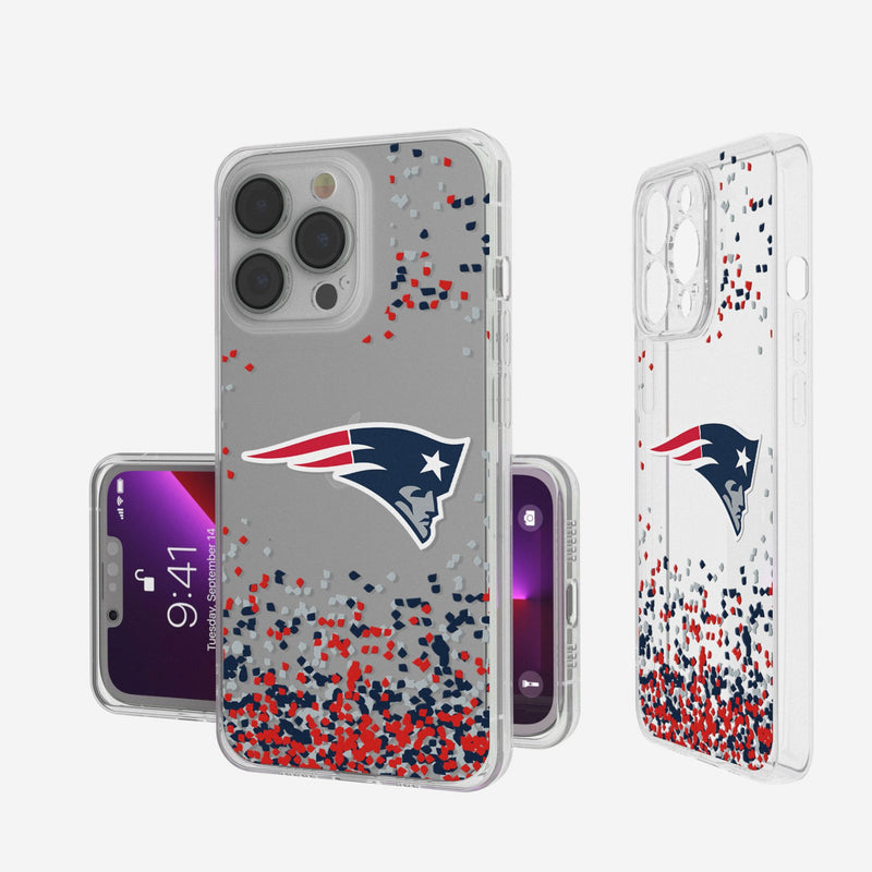 New England Patriots Confetti iPhone Clear Phone Case