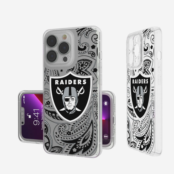 Las Vegas Raiders Paisley iPhone Clear Phone Case