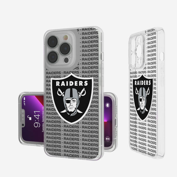 Las Vegas Raiders Text Backdrop iPhone Clear Phone Case