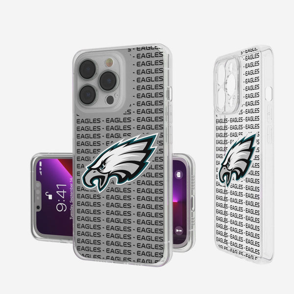 Philadelphia Eagles Text Backdrop iPhone Clear Phone Case