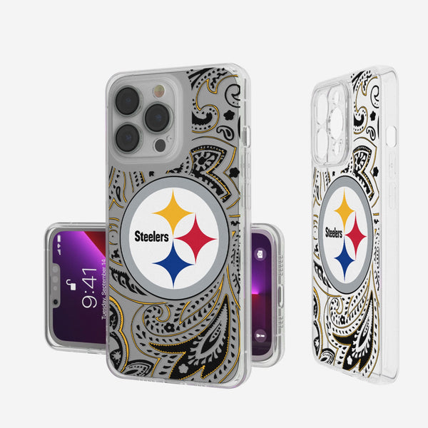 Pittsburgh Steelers Paisley iPhone Clear Phone Case