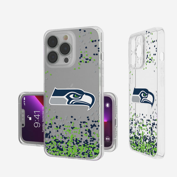 Seattle Seahawks Confetti iPhone Clear Phone Case