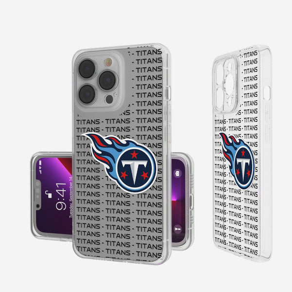 Tennessee Titans Text Backdrop iPhone Clear Phone Case