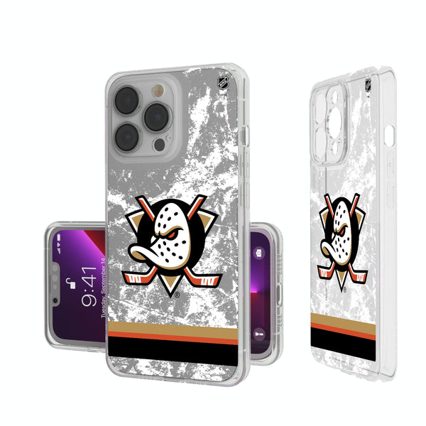 Anaheim Ducks Ice Stripe iPhone Clear Phone Case