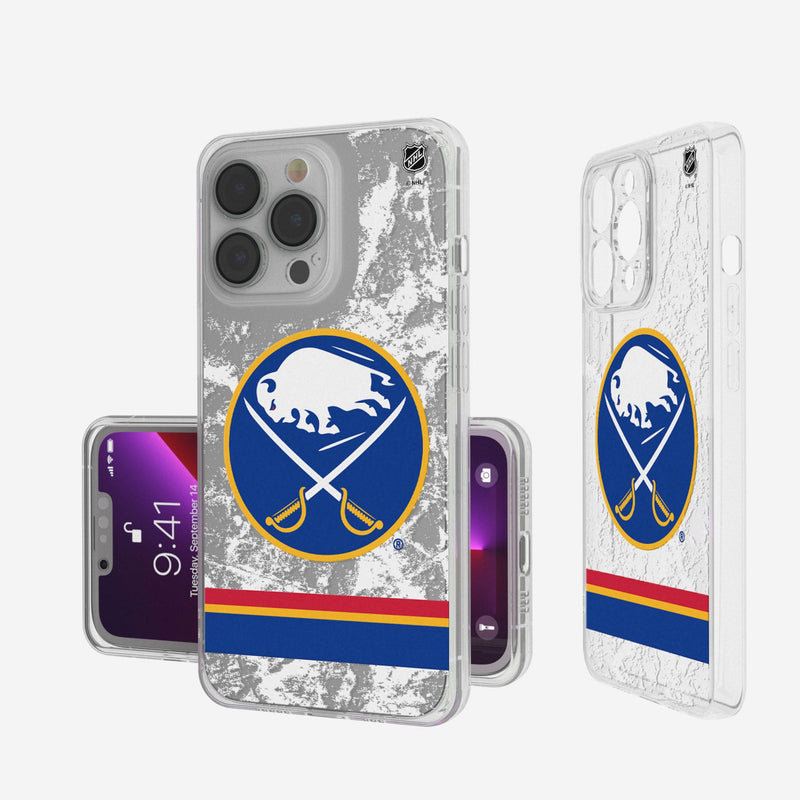 Buffalo Sabres Ice Stripe iPhone Clear Phone Case