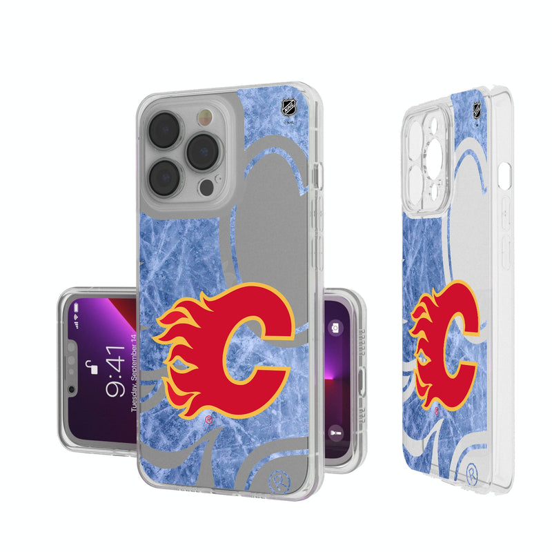 Calgary Flames Ice Tilt iPhone Clear Phone Case