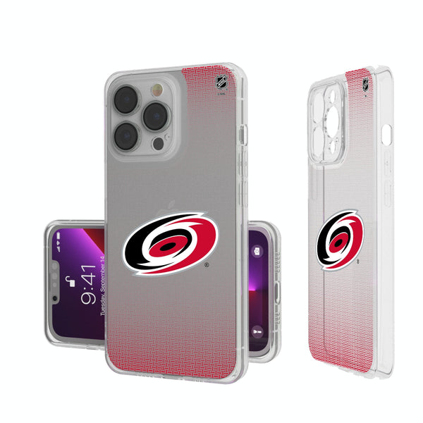 Carolina Hurricanes Linen iPhone Clear Phone Case