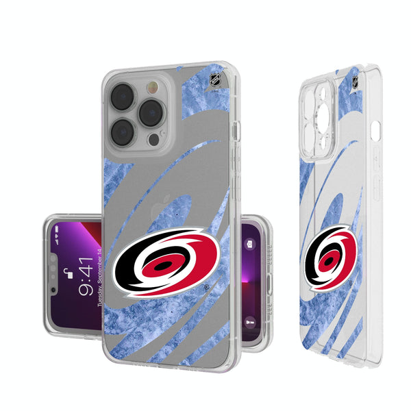 Carolina Hurricanes Ice Tilt iPhone Clear Phone Case