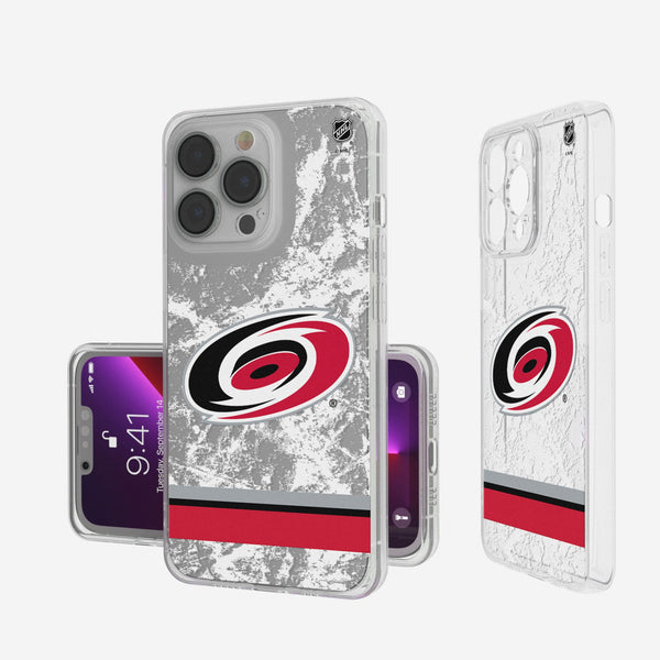 Carolina Hurricanes Ice Stripe iPhone Clear Phone Case