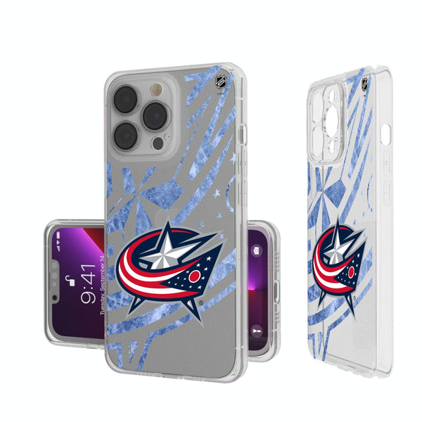 Columbus Blue Jackets Ice Tilt iPhone Clear Phone Case