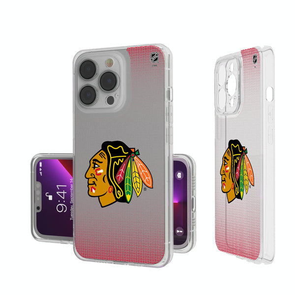 Chicago Blackhawks Linen iPhone Clear Phone Case