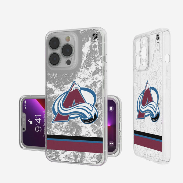 Colorado Avalanche Ice Stripe iPhone Clear Phone Case