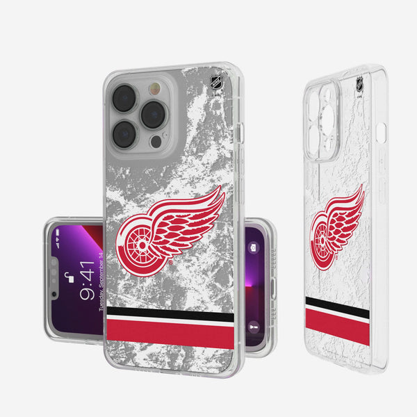 Detroit Red Wings Ice Stripe iPhone Clear Phone Case