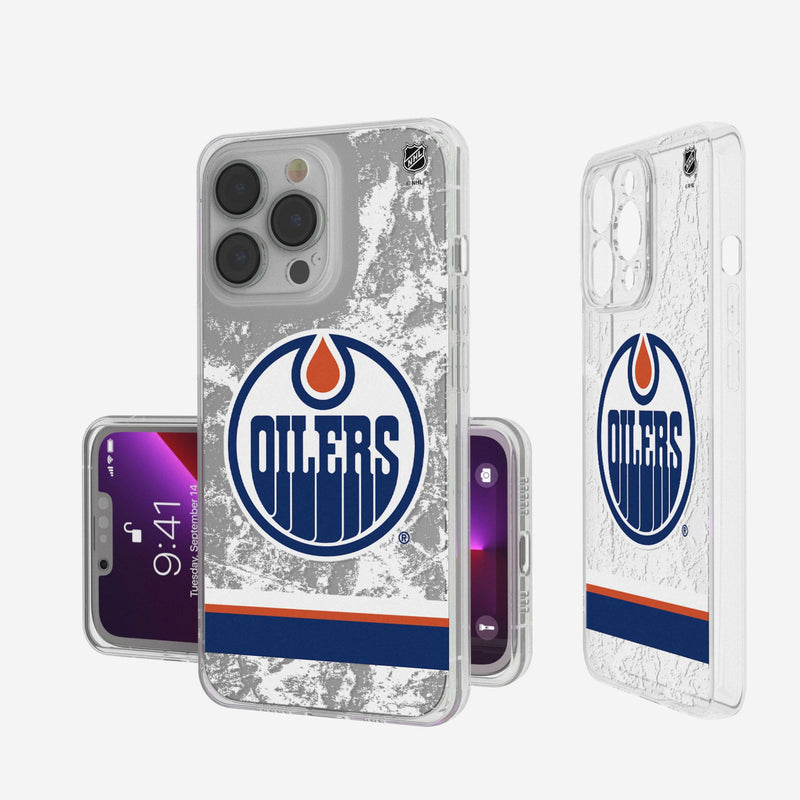 Edmonton Oilers Ice Stripe iPhone Clear Phone Case