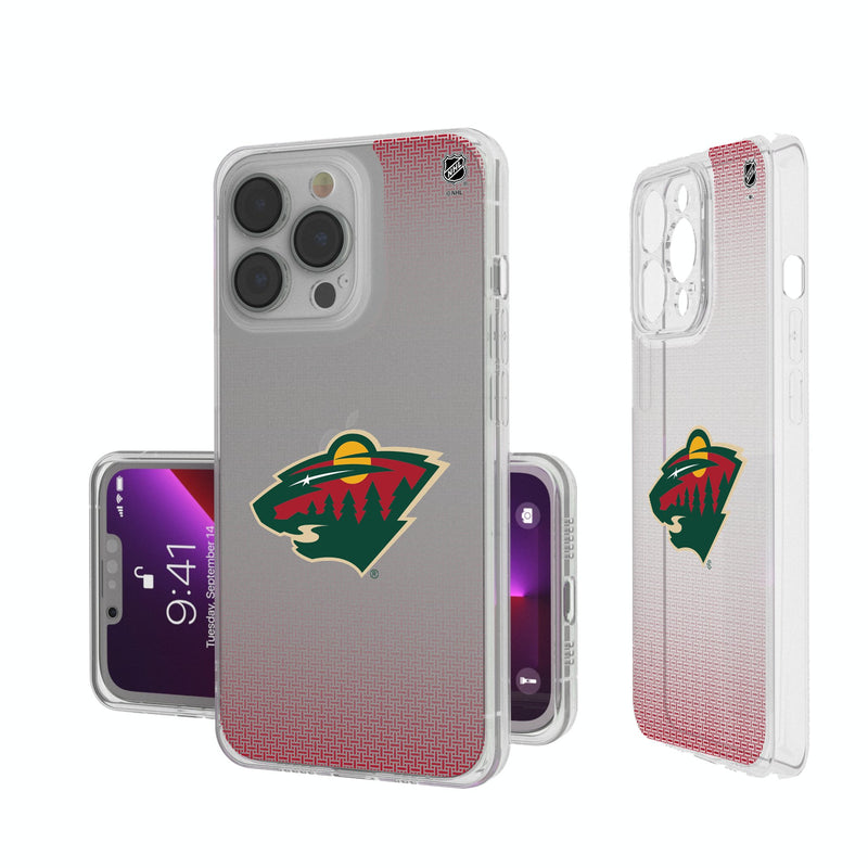 Minnesota Wild Linen iPhone Clear Phone Case