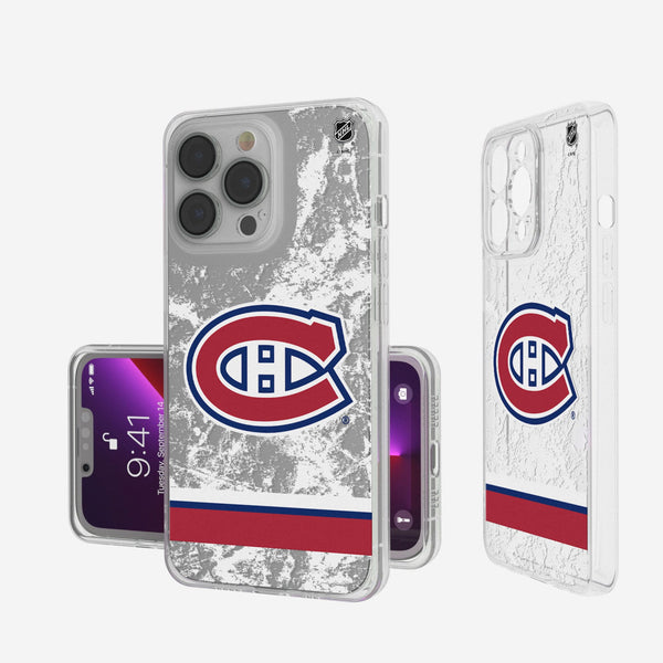 Montreal Canadiens Ice Stripe iPhone Clear Phone Case