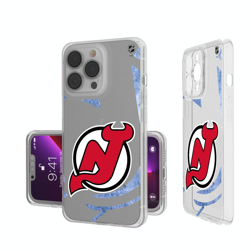 New Jersey Devils Ice Tilt iPhone Clear Phone Case