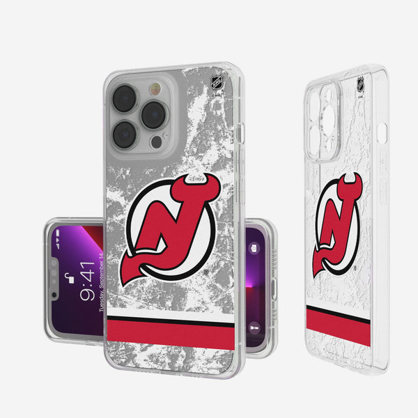 New Jersey Devils Ice Stripe iPhone Clear Phone Case