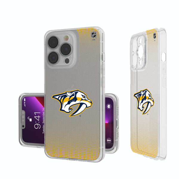 Nashville Predators Linen iPhone Clear Phone Case