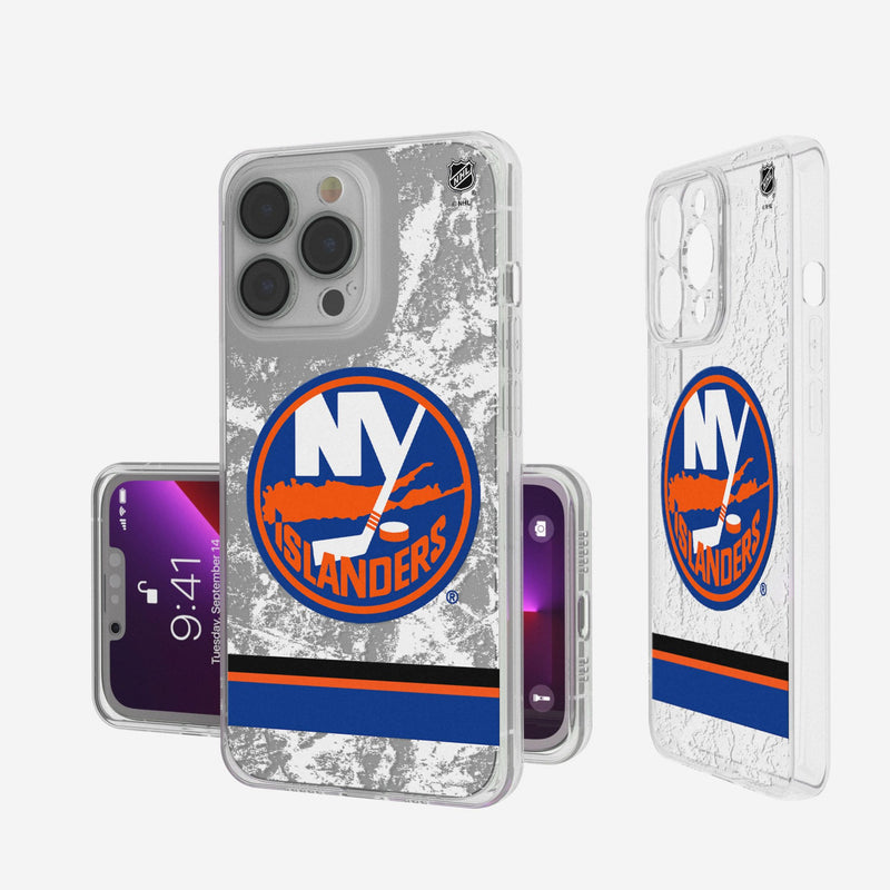 New York Islanders Ice Stripe iPhone Clear Phone Case