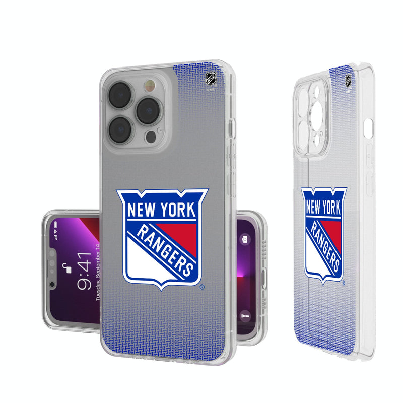 New York Rangers Linen iPhone Clear Phone Case