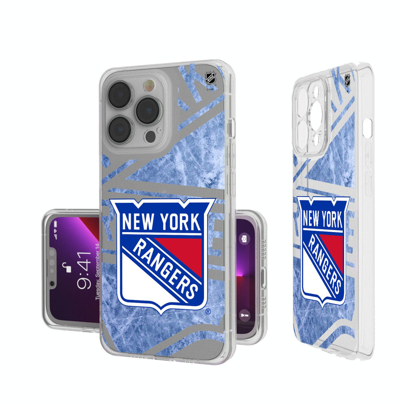 New York Rangers Ice Tilt iPhone Clear Phone Case