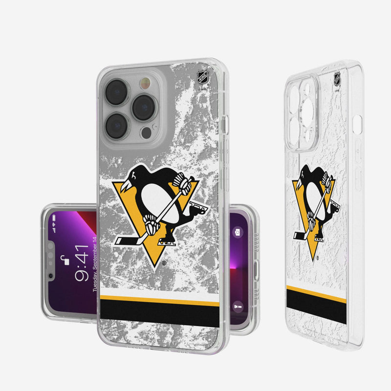 Pittsburgh Penguins Ice Stripe iPhone Clear Phone Case