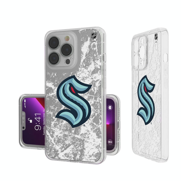 Seattle Kraken Ice Stripe iPhone Clear Phone Case