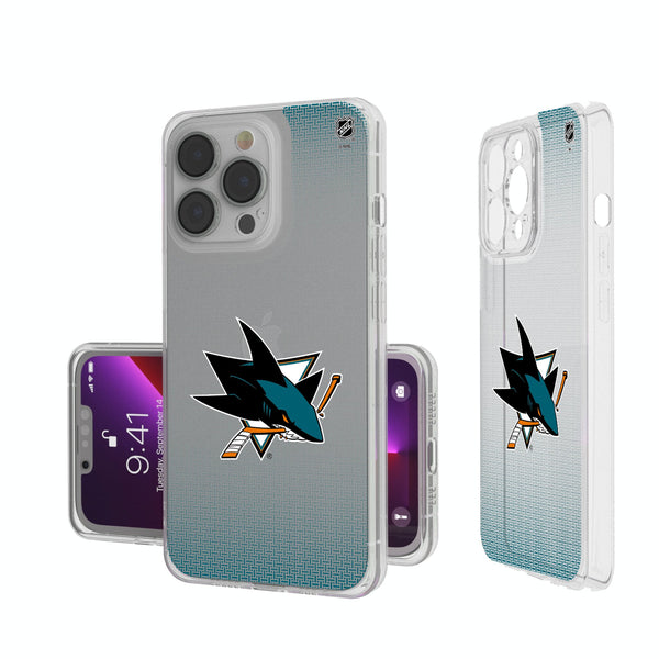 San Jose Sharks Linen iPhone Clear Phone Case