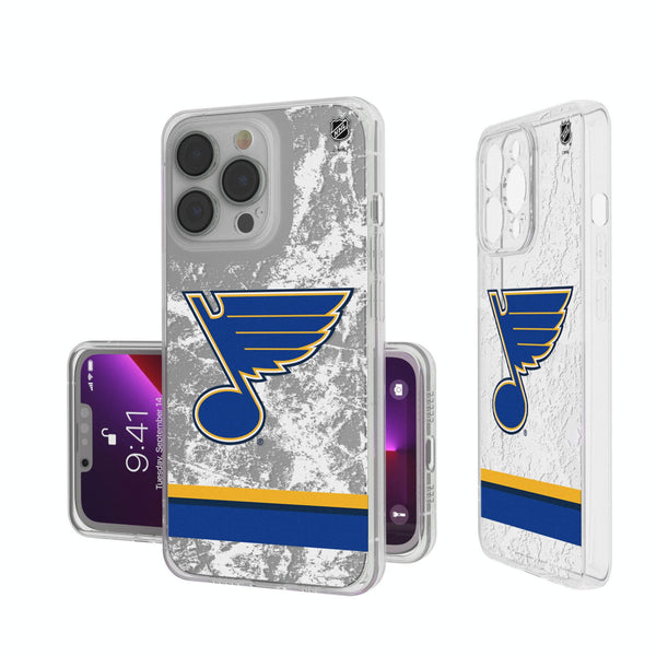 St. Louis Blues Ice Stripe iPhone Clear Phone Case