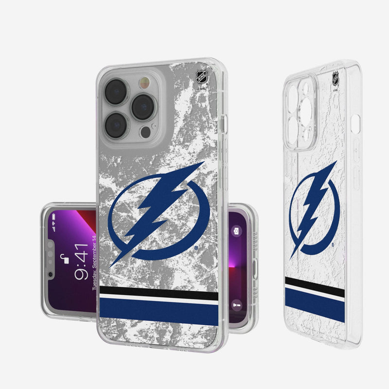 Tampa Bay Lightning Ice Stripe iPhone Clear Phone Case