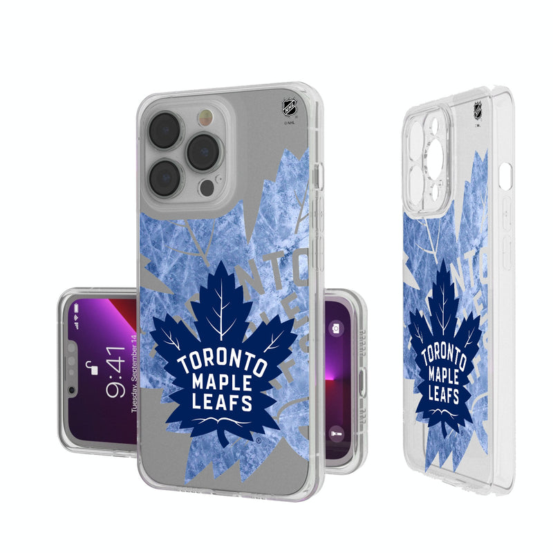 Toronto Maple Leafs Ice Tilt iPhone Clear Phone Case