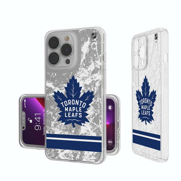 Toronto Maple Leafs Ice Stripe iPhone Clear Phone Case