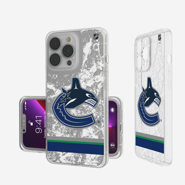 Vancouver Canucks Ice Stripe iPhone Clear Phone Case