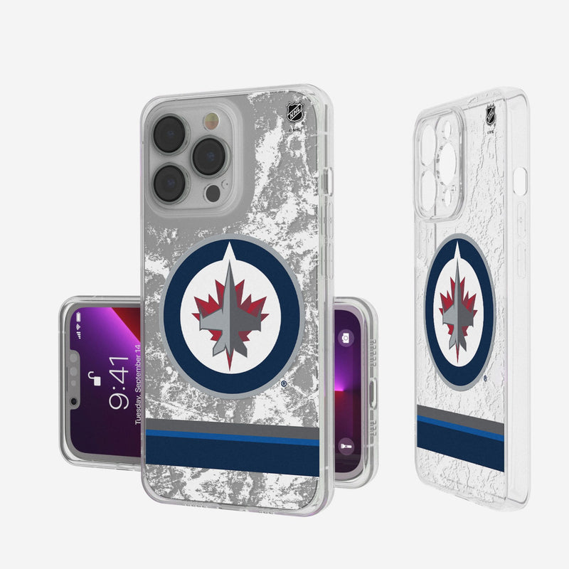 Winnipeg Jets Ice Stripe iPhone Clear Phone Case