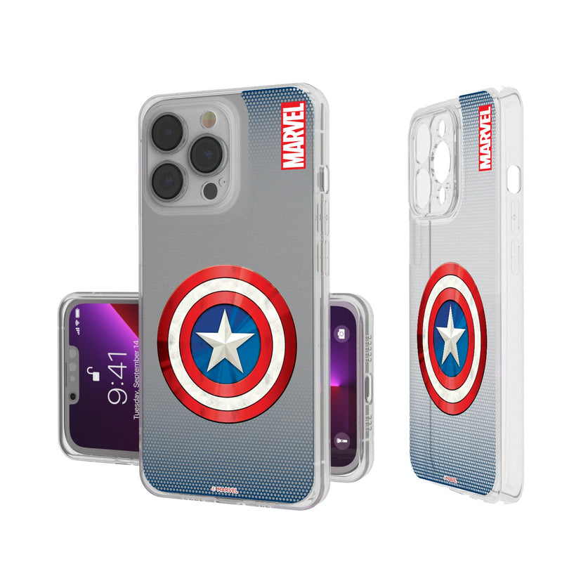 Marvel Avengers Captain America Grid iPhone Clear Phone Case