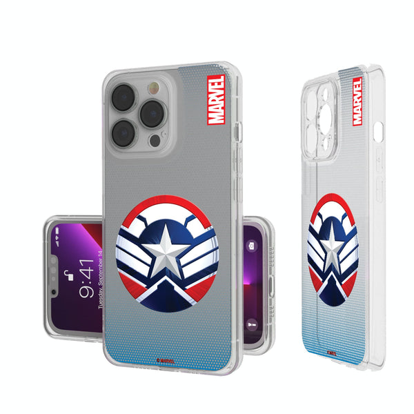 Marvel Avengers Sam Wilson Captain America Grid iPhone Clear Phone Case