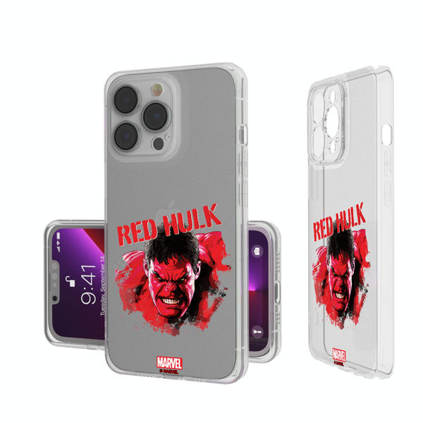 Marvel Avengers Red Hulk Badge iPhone Clear Phone Case