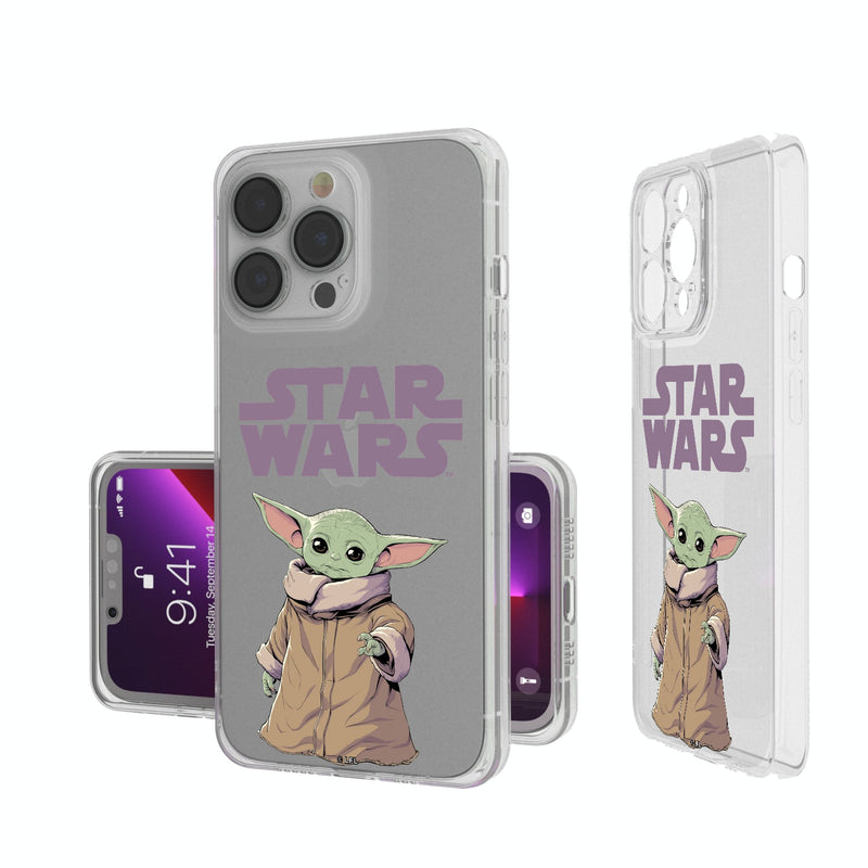 Star Wars: The Mandalorian Grogu Color Block iPhone Clear Phone Case