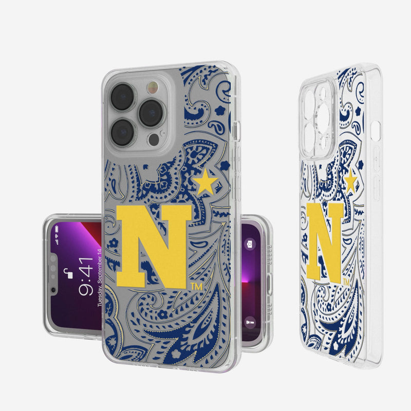 United State Naval Academy Midshipmen Paisley iPhone Clear Phone Case