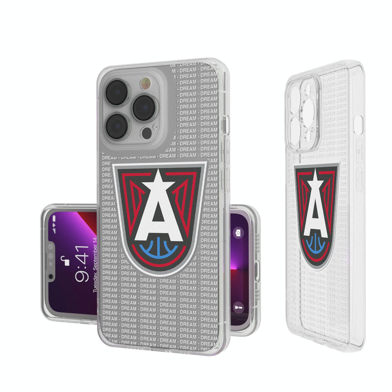 Atlanta Dream Text Backdrop iPhone Clear Phone Case