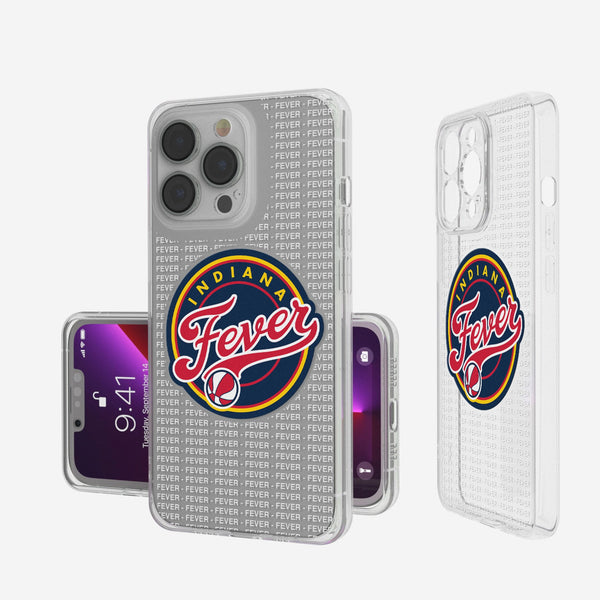 Indiana Fever Text Backdrop iPhone Clear Phone Case