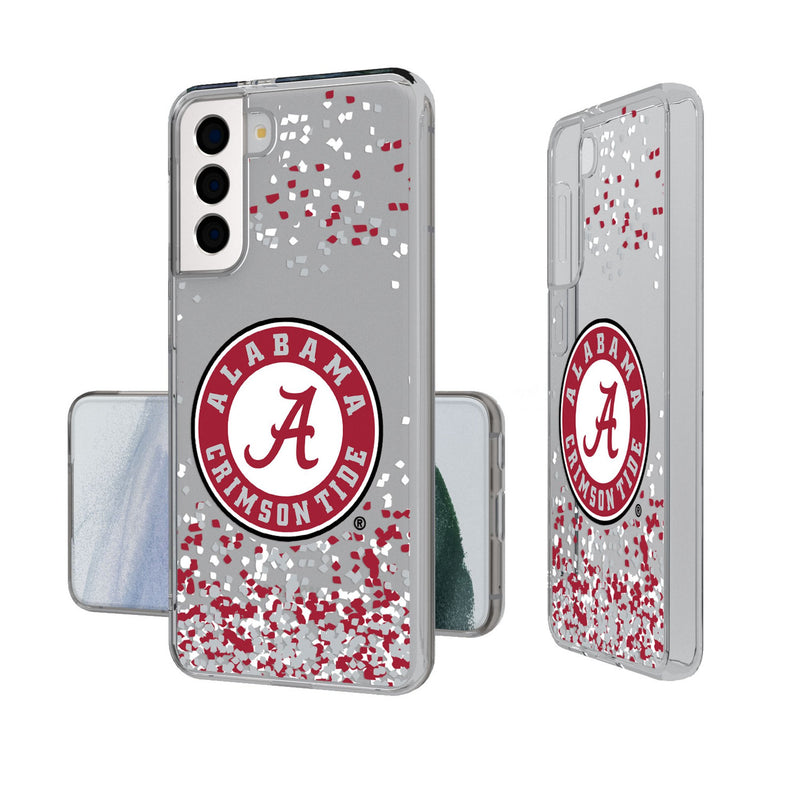 University of Alabama Crimson Tide Confetti Galaxy Clear Phone Case