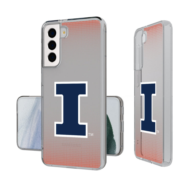 University of Illinois Fighting Illini Linen Galaxy Clear Phone Case