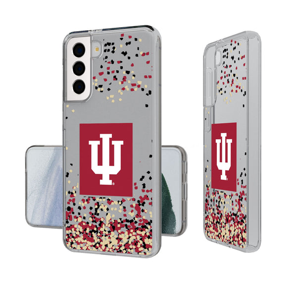 Indiana University Hoosiers Confetti Galaxy Clear Phone Case