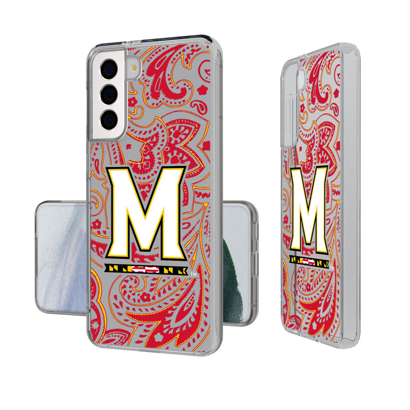 University of Maryland Terrapins Paisley Galaxy Clear Phone Case