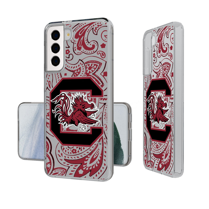 University of South Carolina Gamecocks Paisley Galaxy Clear Phone Case