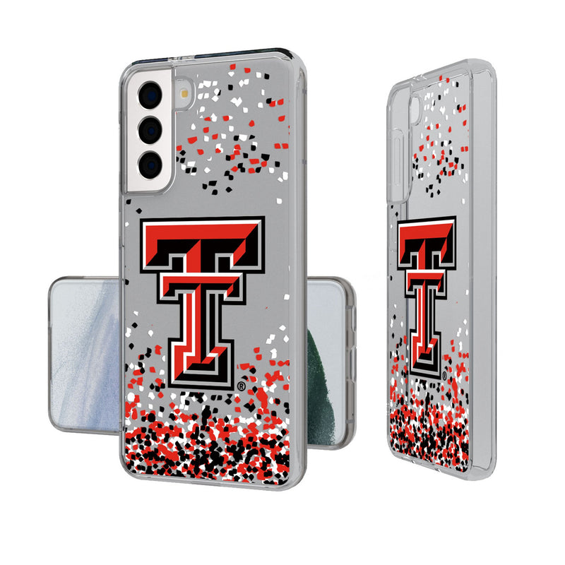 Texas Tech Red Raiders Confetti Galaxy Clear Phone Case