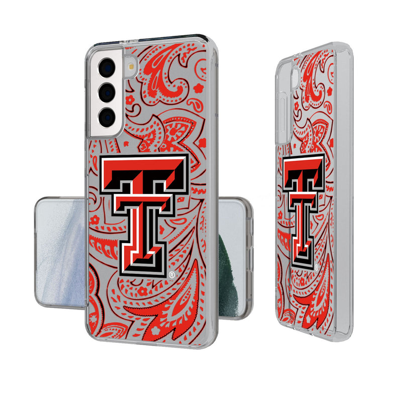 Texas Tech Red Raiders Paisley Galaxy Clear Phone Case