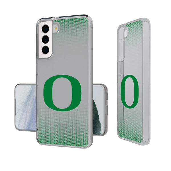 University of Oregon Ducks Linen Galaxy Clear Phone Case